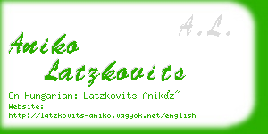 aniko latzkovits business card